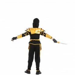 Spooktacular Creations Gold Ninja Costume For Role Play Cosplay - Child