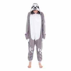 Spooktacular Creations Sloth Animal Onesie Pajama Costume - Adult Animal Costumes