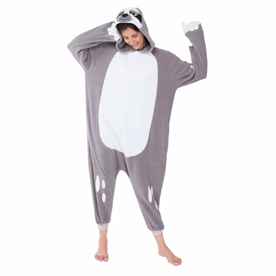 Spooktacular Creations Sloth Animal Onesie Pajama Costume - Adult Animal Costumes 3 Spooktacular Creations Sloth Animal Onesie Pajama Costume - Adult Animal Costumes