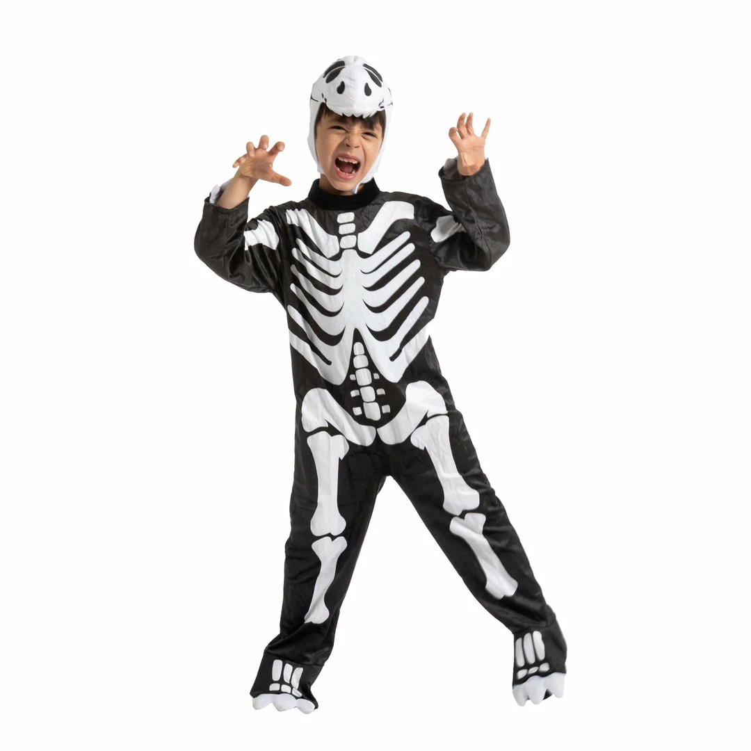 Spooktacular Creations Cartoonish Skeleton T-rex Costume For Role Play Cosplay- Child Child Costumes 3 Spooktacular Creations Cartoonish Skeleton T-rex Costume For Role Play Cosplay- Child Child Costumes
