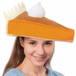 Spooktacular Creations Mens Decorative Plush Pumpkin And Apple Pie Hats