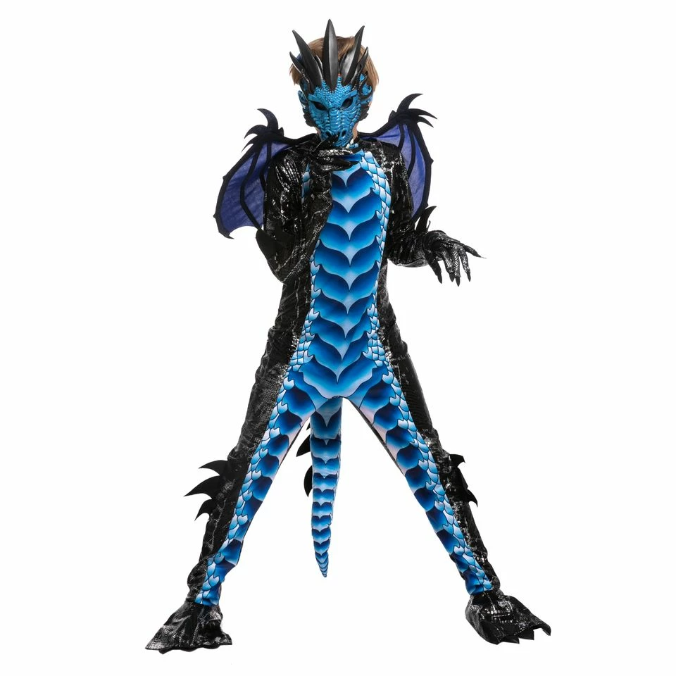 Spooktacular Creations Classic Costumes Dragon Costume (Black & Blue) - Boy 3 Spooktacular Creations Classic Costumes Dragon Costume (Black & Blue) - Boy