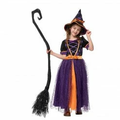 Spooktacular Creations Classic Costumes Purple LED Witch Costume Cosplay - Child