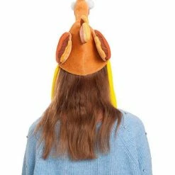 Spooktacular Creations Headwear Plush Turkey Gobbler Hat With Long Neck