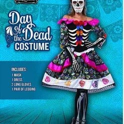 Spooktacular Creations Skeleton/ Day Of The Dead Women's Day The Dead Spanish Costume Set Cosplay