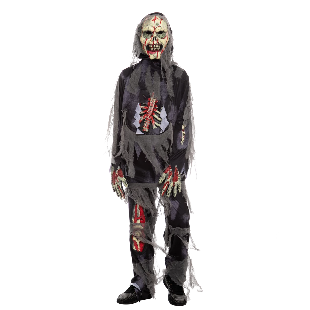 Spooktacular Creations Scary Costumes Horror Black Zombie Costume Cosplay - Child 6 Spooktacular Creations Scary Costumes Horror Black Zombie Costume Cosplay - Child